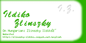 ildiko zlinszky business card